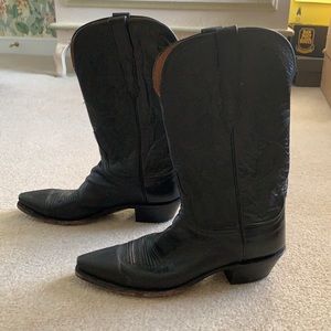 black cowboy boots
